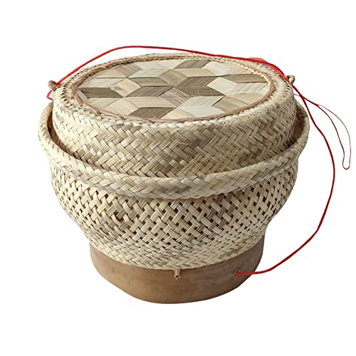 Heavens Tvcz Thai Bamboo Rice Container Basket Laos Traditional Weave Wickerwork Keeping After Steaming Keep Warm