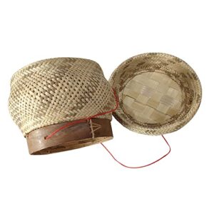 Heavens Tvcz Thai Bamboo Rice Container Basket Laos Traditional Weave Wickerwork Keeping After Steaming Keep Warm