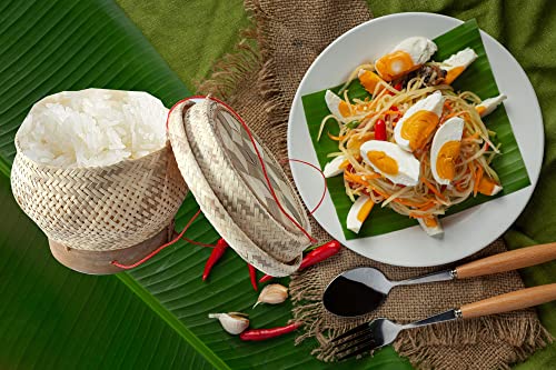 Heavens Tvcz Thai Bamboo Rice Container Basket Laos Traditional Weave Wickerwork Keeping After Steaming Keep Warm