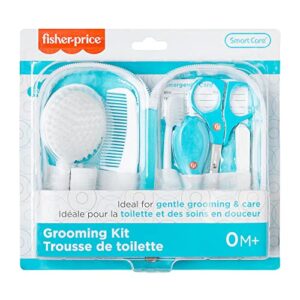 smart care fisher-price 12-piece baby grooming kit, newborn essentials, baby gift set, includes baby nail kit, baby oral care, baby hair brush, baby comb