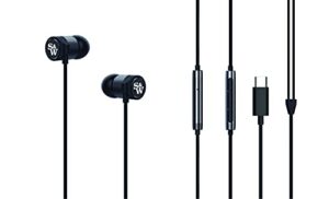 strauss & wagner audio em8c wired earbuds with usb-c connection