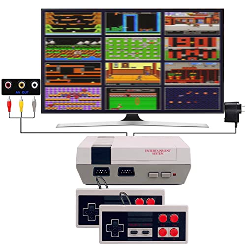 Retro Game Console,Classic Game System Built in 620 Games and 2 Classic Controllers,RCA Output Plug and Play Video Games