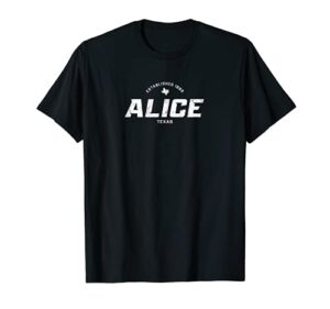 alice texas tx vintage athletic sports logo t-shirt