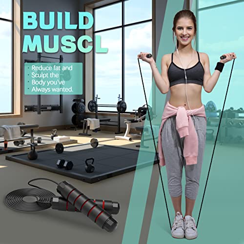 Ab workout equipment, 13-in-1 Roller Wheel Kit, Machine with Resistance Bands, Push Up Bar, Jump Rope, Grip Strength Trainer, Pulling Mat, Perfect for Home & Gym Fitness Equipment