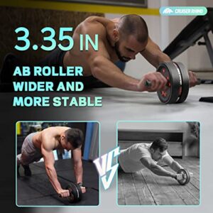 Ab workout equipment, 13-in-1 Roller Wheel Kit, Machine with Resistance Bands, Push Up Bar, Jump Rope, Grip Strength Trainer, Pulling Mat, Perfect for Home & Gym Fitness Equipment