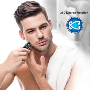 ARECTECH Electric Razor Mini Razor Pocket Razor for Men USB Rechargeable LED Battery Display Best for Travel Shaves Touch Up Shaves Cordless Black