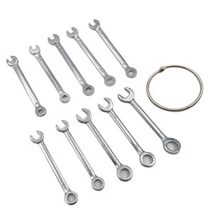 QYQRQF Mini Wrench Set Open End Wrench Combination Wrench Sets With Chain Ring Metric Type Wrenches (10pcs)