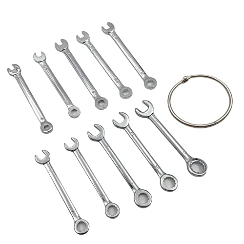 QYQRQF Mini Wrench Set Open End Wrench Combination Wrench Sets With Chain Ring Metric Type Wrenches (10pcs)