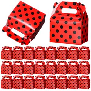 outus 30 pieces ladybug party supplies favor boxes ladybug red black polka dot candy boxes for ladybug party wedding birthday christmas baby shower decorations, 4 x 2.4 x 4.8 inch