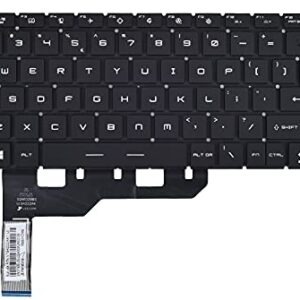 Replacement Keyboard for MSI GS66 Stealth GE66 Raider GP66 & Stealth 15M with Per-Key RGB Backlit Keyboard Black US Layout MS-16V1 MS-1541 MS-1542