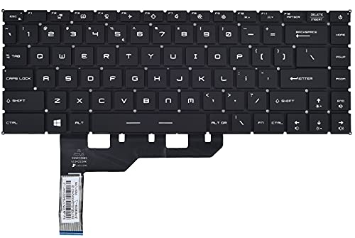 Replacement Keyboard for MSI GS66 Stealth GE66 Raider GP66 & Stealth 15M with Per-Key RGB Backlit Keyboard Black US Layout MS-16V1 MS-1541 MS-1542