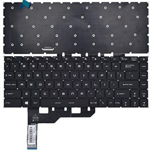 Replacement Keyboard for MSI GS66 Stealth GE66 Raider GP66 & Stealth 15M with Per-Key RGB Backlit Keyboard Black US Layout MS-16V1 MS-1541 MS-1542