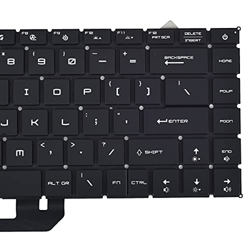 Replacement Keyboard for MSI GS66 Stealth GE66 Raider GP66 & Stealth 15M with Per-Key RGB Backlit Keyboard Black US Layout MS-16V1 MS-1541 MS-1542