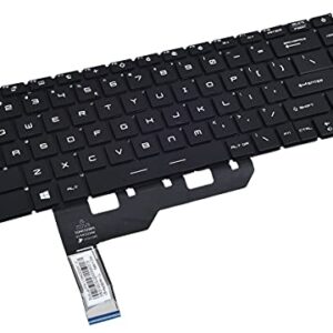 Replacement Keyboard for MSI GS66 Stealth GE66 Raider GP66 & Stealth 15M with Per-Key RGB Backlit Keyboard Black US Layout MS-16V1 MS-1541 MS-1542