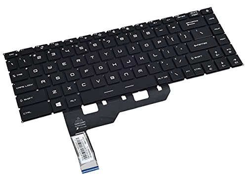 Replacement Keyboard for MSI GS66 Stealth GE66 Raider GP66 & Stealth 15M with Per-Key RGB Backlit Keyboard Black US Layout MS-16V1 MS-1541 MS-1542