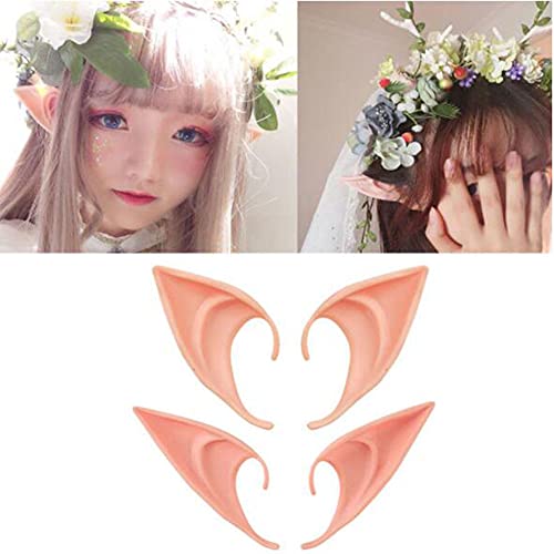 LYW 4 Pair Elf Ears Cosplay For Halloween Christmas Cosplay Accessories