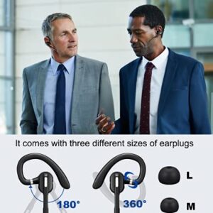 DECHOYECHO Bluetooth Headset V5.1, Wireless Headset with Battery Display Charging Case, Bluetooth Earpiece with Noise Canceling Mic for Driving, Office, Business, Compatible with Cell Phone and PC