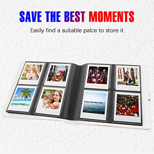 192 Pockets Photo Album for Fujifilm Instax Square SQ1 SQ6 SQ10 SQ20 Instant Camera, Fujifilm Instax SP-3 Mobile Printer, Extra Large Picture Albums for Fujifilm Instax Square Instant Film (White)