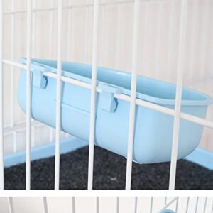 3 Pcs Rabbit Feeder with Hook Food and Water Bowl on Cage for Rabbit/Guinea Pig/Chinchilla/Bunny,Plastic