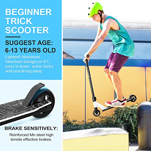 VOKUL Pro Scooters for Kids with Metal Wheels - Stunt Scooter for Boys Girls Teens Up 6 Years - Freestyle Tricks Scooter for BMX Entry Level