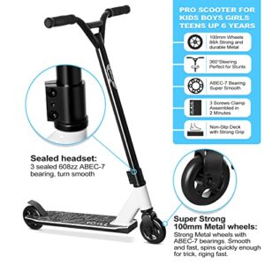 VOKUL Pro Scooters for Kids with Metal Wheels - Stunt Scooter for Boys Girls Teens Up 6 Years - Freestyle Tricks Scooter for BMX Entry Level