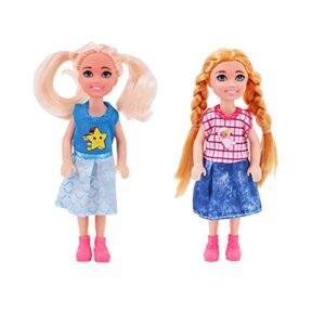 Lembani 20 Sets 6 inch Chelsea Girl Doll Clothes Set. Coloful 20 Dresses Clothes and Accessories Kids Birthday Gift for 3 to 7 Year Olds