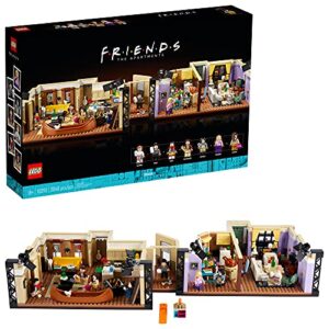 lego icons the friends apartments 10292, friends tv show gift from iconic series, detailed model of set, collectors building set with 7 minifigures of your favorite characters