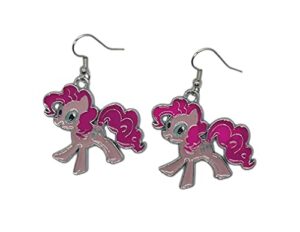 little pony pinkie pie charm french wire earrings