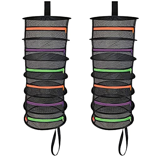 ONGROK Mesh Drying Rack, 6 Tier, Set of 2, Hanging Herb Drying Net, Plant Dryer Tent