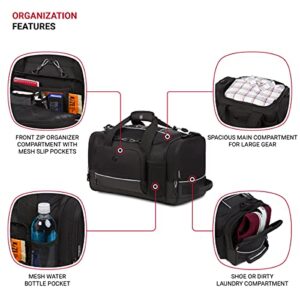 SwissGear Apex Duffle Bag for Travel and Gym with Bungee-Cord System