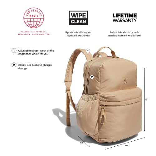 adidas Originals Puffer Backpack, Magic Beige, One Size