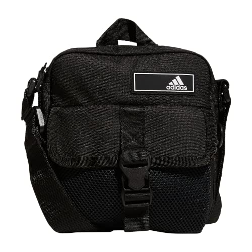 adidas Amplifier 2 Festival Crossbody Bag, Black/White, One Size