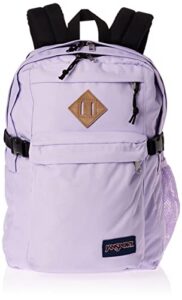 jansport main campus backpack - travel, or work bookbag w 15-inch laptop sleeve and dual water bottle pockets, pastel lilac