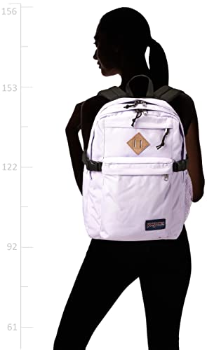 JanSport Main Campus Backpack - Travel, or Work Bookbag w 15-Inch Laptop Sleeve and Dual Water Bottle Pockets, Pastel Lilac