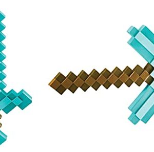 Minecraft Costume Sword and Pickaxe Combo, Official Minecraft Costume Accessory Set for Kids