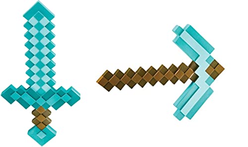 Minecraft Costume Sword and Pickaxe Combo, Official Minecraft Costume Accessory Set for Kids