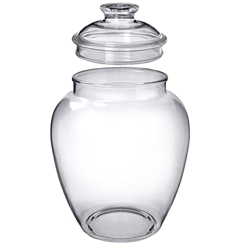 Amazing Abby - Sugar Sugar - 140-Ounce Plastic Candy Jar with Lid, Cookie Jar, Apothecary Jar, BPA-Free, Shatter-Proof, Dishwasher-Safe, Great for Candy Buffet, Decorative Display, and More