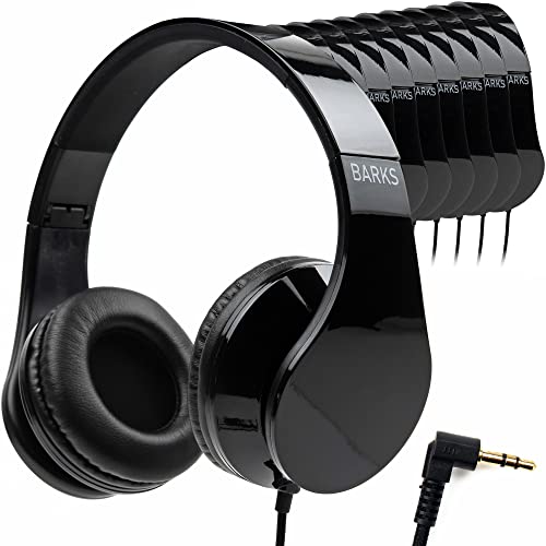 Bulk Headphones for Classroom (10 Pack) - Premier On-Ear Kids Headphones for School: Best for Students K-12 in Schools (Upgraded Model, Durable Design, Noise Reducing, Comfortable Fit, Easy to Clean)