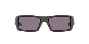 oakley men's oo9014 gascan rectangular sunglasses, steel/prizm grey, 60 mm