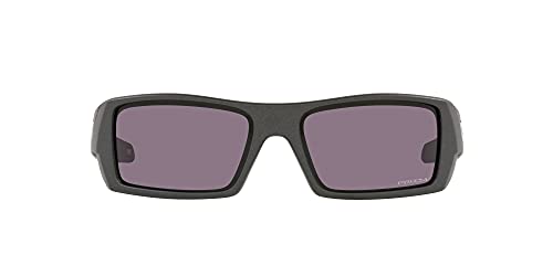 Oakley Men's OO9014 Gascan Rectangular Sunglasses, Steel/Prizm Grey, 60 mm