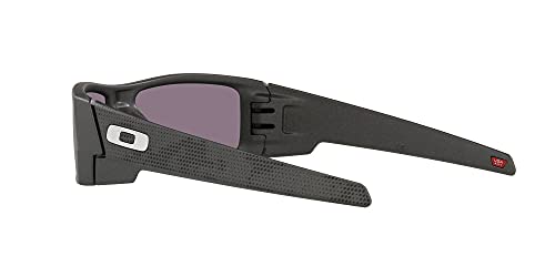 Oakley Men's OO9014 Gascan Rectangular Sunglasses, Steel/Prizm Grey, 60 mm