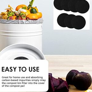 7 Pack Compost Bin Charcoal Filters Round Indoor Kitchen Compost Bucket Activated Charcoal Filters Replacements Sheets (6.7 Inch)