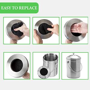 7 Pack Compost Bin Charcoal Filters Round Indoor Kitchen Compost Bucket Activated Charcoal Filters Replacements Sheets (6.7 Inch)