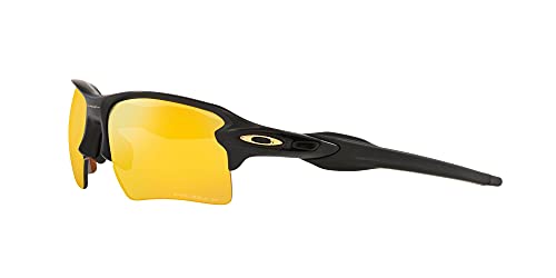 Oakley Men's OO9188 Flak 2.0 XL Rectangular Sunglasses, Matte Black/24K Polarized, 59 mm