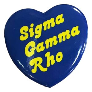 sigma gamma rho sorority large heart shape pin
