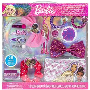 barbie - townley girl hair accessories box|gift set for kids girls|ages 3+ (28 pcs) including hair bow, headband, hair clips, hair pins and more, for parties, sleepovers and makeovers