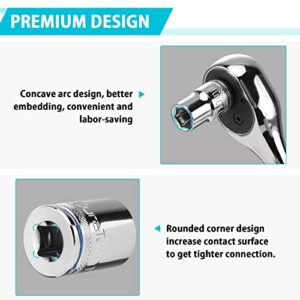 DURATECH 3/8" Drive Socket Set, Metric Socket Set 10PCS, Mechanic Metric Socket Sets with Storage Rack, 6-Point Shallow Socket Set, 8mm, 10mm, 11mm, 12mm, 13mm, 14mm, 15mm, 16mm, 17mm, 19mm