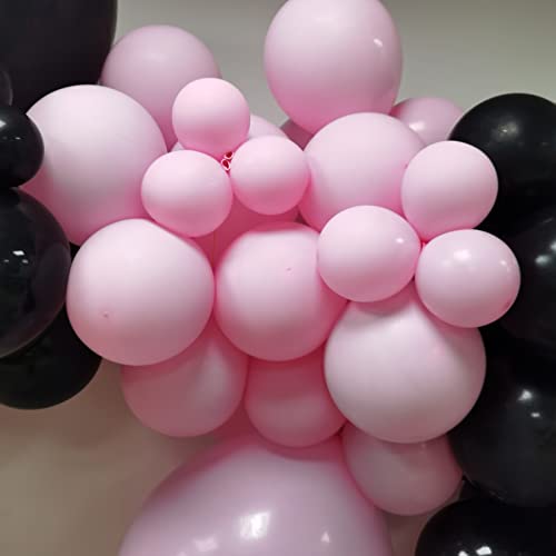 MOXMAY Pink Black Balloon Garland 138/PCS 18In 10In 5In Latex Balloons Arch Kit for Baby Shower Bridal Shower Birthday Party Decors (Pink Black)