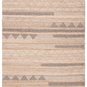 SAFAVIEH Natura Collection Accent Rug - 4' x 6', Natural & Beige, Flat Weave Boho Braided Tassel Jute & Wool Design, Ideal for High Traffic Areas in Entryway, Living Room, Bedroom (NAT278A)