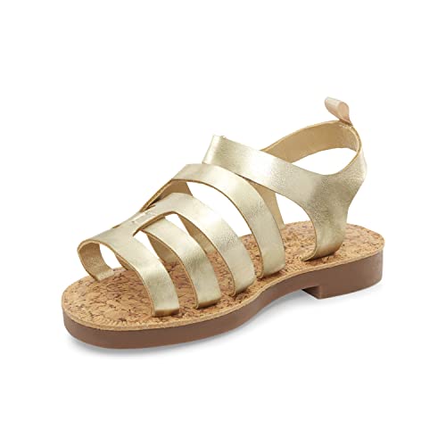 OshKosh B'Gosh Girls Raquel Sandal, Gold, 6 Toddler